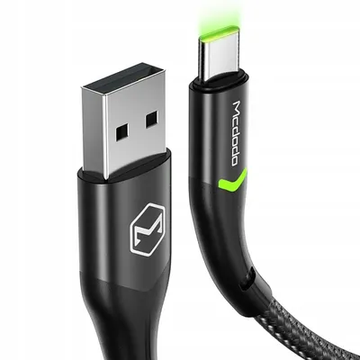 Obrázek produktu pro Mcdodo Usb-C Rychlonabíjecí Kabel Pro Samsung Usb Nabíječku Typu C Led 1M