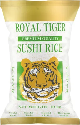 Produktbild von Royal Tiger Sushireis, 10kg, Reis für Sushi, Risottoreis, Rundkornreis