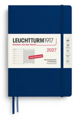 Immagine prodotto di Agenda settimanale e taccuino Medium A5 blu navy 2027