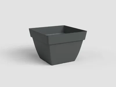 Obrázek produktu pro Artevasi Květináč CAPRI, čtvercový, 35 cm, plast, tmavě šedá