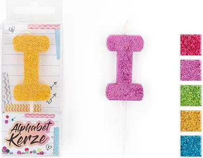 Produktbild von Trendhaus PARTY TIME Alphabet A - Z Kerzen sortiert : Buchstabe I Buchstaben Sortierung: Buchstabe I