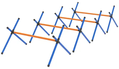 Produktbild von PawHut Agility Set Hunde 4-teilig Agility Ausrüstung mit höhenverstellbar Hürden