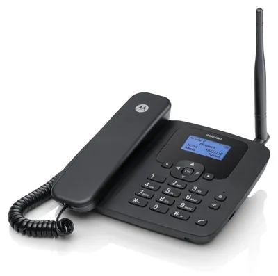 Produktbild von Motorola FW410, Analoges Telefon, Kabelgebundenes Mobilteil, Freisprecheinrichtung, 2000 Eintragungen, Anrufer-Identifikation, Schwarz