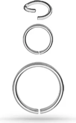 Produktbild von Karisma Continous Piercing Ring Edelstahl 316L Lippe Nase BSR Stärke 0,8mm - 9.0 Millimeter