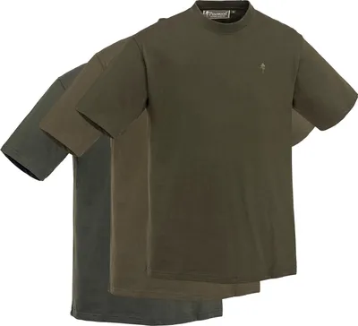 Produktbild von Pinewood 3er-Set: T-Shirts Herren (Green/H.Brown/Khaki) Größe XL