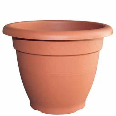 Produktbild von euro3plast 166-901 Pfl.Kübel 40cm terra VASO Linteo, terracotta (1 Stück)