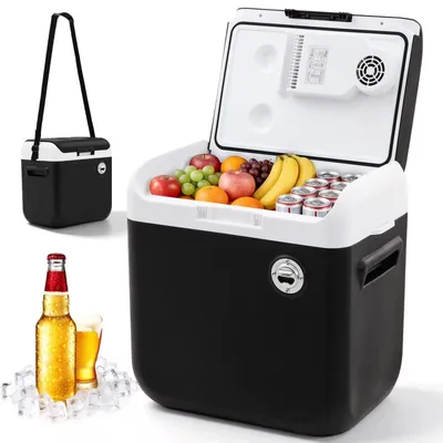 Zdjęcie produktu dla Lodówka samochodowa – przenośna lodówka – 40 litrów – 12 V – regulowana temperatura – funkcja chłodzenia i podgrzewania – cicha praca
