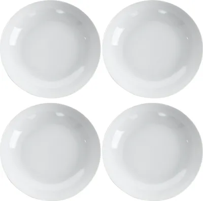 Produktbild von Suppenteller - Ø 20 cm - Weiß - Porzellan - 4er Set