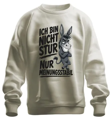 Produktbild von Ich bin nicht stur nur meinungsstabil Statement Sarkasmus Sweatshirt Pullover, Natur, XL