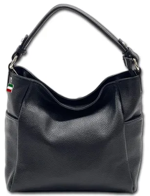 Immagine prodotto di Borsa a tracolla, nera, in pelle, per donna, modello Florence, dimensioni 12x37x26 cm, codice prodotto D3OTF199S1