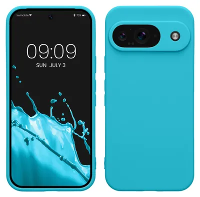 Produktbild von kwmobile Handyhülle für Google Pixel 9 Hülle - weiches Handy Silikon Case - Schutzhülle Cover - Cool Glacier
