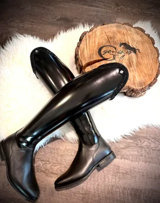 Produktbild von DeNiro Reitstiefel Bellini Dressurstiefel black 39 A/L brushed black mit stardust + Strass