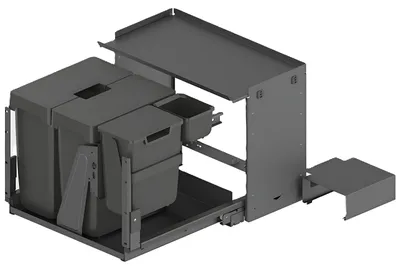 Produktbild von Peka Oeko Complet Aqua L 17+17+6+1.2 Liter 200.2848.43 Einbau Abfallsammler Anthrazit