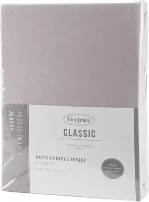Product packaging for a fitted sheet.