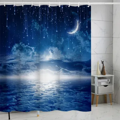 Obrázek produktu pro Voděodolná sprchová závěsa, rozměry 180 x 180 cm