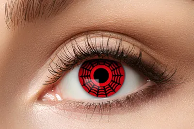 Produktbild von Zoelibat Eyecatcher 12 Monats-Kontaktlinsen Red Spider Monatslinsten Party Linsen Funlinsen
