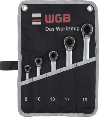 Produktbild von WGB Ring-Maulschlüsselsatz 235RT 5-tlg, Ratsche, 8-19mm, Chrom-Vanadium