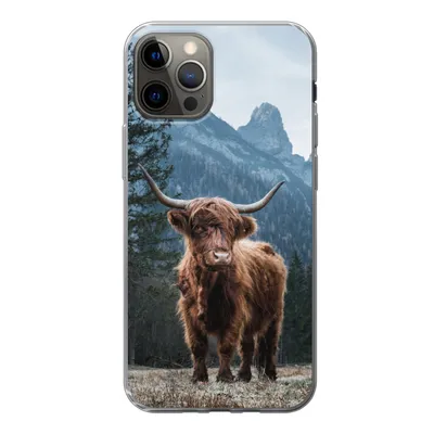 Produktbild von MuchoWow® Handyhülle Schutzhülle Hülle für iPhone 13 Pro Schottische Highlander - Tiere - Landschaft Silikon Softcase Handy Hülle - Handy-Tasche