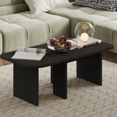 Produktbild von Skye Decor, Hochwertiges Couchtisch-Set (2 Teile), Schwarz, 90 x 35 x 45 cm | 100% melaminbeschichtete Spanplatte, Stärke: 18 mm | Ideal für modernes Wohnen, elegant und funktional.