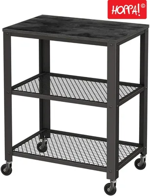 Produktbild von Hoppa! | Beistelltisch | Holz | Schwarz - 60 x 40 x 77,5 cm