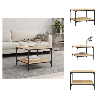 Zdjęcie produktu dla vidaXL Stolik kawowy dąb sonoma 55x55x40 cm materiał drewnopochodny - Stoliki kawowe