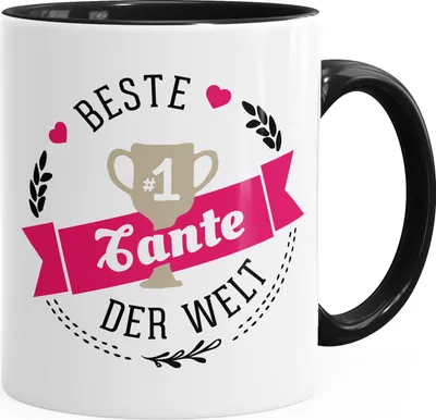 Produktbild von Kaffee-Tasse beste Tante der Welt Geschenk für Tante MoonWorks® schwarz unisize