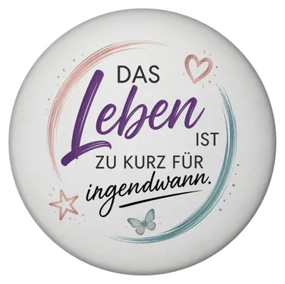 Produktbild von Magnet Leben - Kühlschrankmagnet für Alltagsmotivation Mit Spruch: Das Leben
