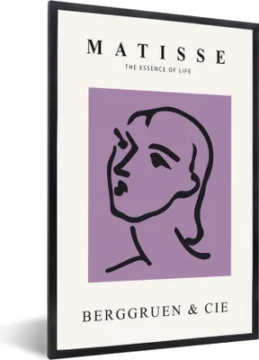 Produktbild von MuchoWow® Gerahmtes Poster Matisse - Abstrakt - Alte Meister - Frau 40x60 cm - Poster mit Schwarzem Bilderrahmen Wandposter Rahmen Foto Bilder - Papierdruck - Wandbilder