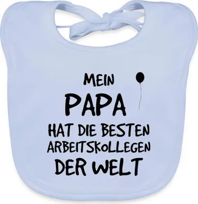 Produktbild von Spreadshirt Mein Papa Hat Beste Kollegen Geschenk Geburt BabyLätzchen, One size, sky Blue