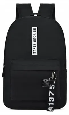 Produktbild von Cityrucksack Damen Herren Canvas - 38x26x10 cm - Schwarz - Schulrucksack Freizeit Ausflug A4