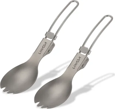 Produktbild von Ti-G?ffel, faltbar, leichtes Outdoor-G?ffel-Besteck fš¹r Reisen, Camping und Rucksackreisen