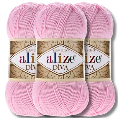 Produktbild von Alize 3x 100g Diva Wolle, Uni, Häkeln, Stricken (291)