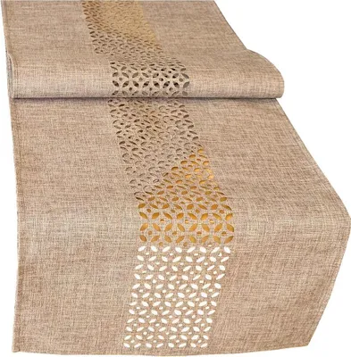 Produktbild von Tischläufer Durchbrochene Ornamente hellbraun 40x140 cm