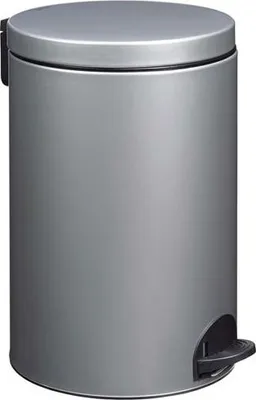 Image de Poubelle à pédale 20l gris métal - Rossignol - 90091 - sania