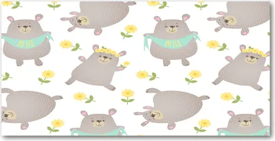 Produktbild von Tulup® Glas-Bild - 100x50 -Wandkunst - Wandbild hinter gehärtetem Sicherheitsglas  - Tiere - Teddybär - Grau