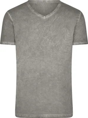 Produktbild von Trendiges T-Shirt mit V-Ausschnitt grey, Gr. S
