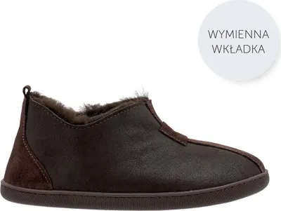 Zdjęcie produktu dla Vanuba Kalahari Sambskin Slippers Ladies Shoes - Kapcie kąpielowe Ladies Slippers - Skórzane wełniane kapcie Ladies - Wygodne buty Ladies Lambskin Slippers - 39 EU Leather Resin Brown Brown
