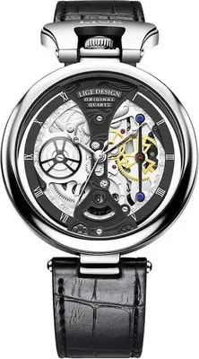 Image de Montre LIGE HA-29526 - Élégance Noir / Argent KP29526