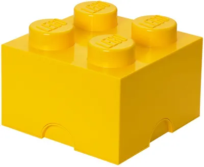 Produktbild von LEGO Aufbewahrungsbox Spielzeugkiste Box 4er, 25x25x18 cm, stapelbar, Farbe:gelb