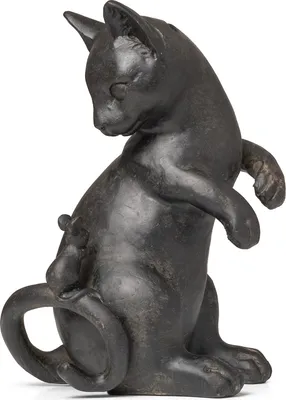 Immagine prodotto di 2 in 1 Moritz salvadanaio e decorazione figura gatto e topo nero 21 cm di altezza tomcat sgabello bordo figura decorativa gatti