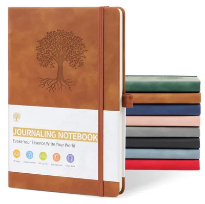 Produktbild von Notizbuch A5 Liniert 192 Seiten Hardcover PolyurethanKunstleder Braun