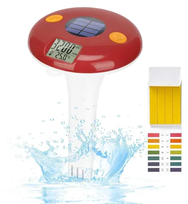 Produktbild von Digitaler Salztester, Pool, schwimmender Salinitätstester, Thermometer, pH Teststreifen, Solar