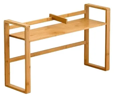 Imagen del producto de Estantería de bambú para escritorio con soportes para libros