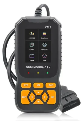 Produktbild von Professioneller OBD2-Autoscanner Techstar® V520, Motordiagnose, Fehlercodes lesen und löschen, Live-Daten, Cloud-Bericht drucken, mehrsprachig, 2,8-Zoll-Farbdisplay