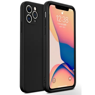 Obrázek produktu pro iPhone 11 Pro Max Pouzdro, Tekuté Silikonové Gumové Pouzdro, Nárazuvzdorné a Odolné proti Poškrábání pro iPhone 11 Pro Max černé