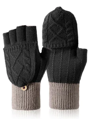 Immagine prodotto di Guanti senza dita invernali da donna - Mitten termiche in maglia
