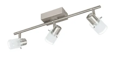 Produktbild von EGLO Orvieto 1, Strahler Oberflächenbeleuchtung, Nicht austauschbare(s) Leuchtmittel, 3000 K, 340 lm, 220-240 V, Nickel, Transparent, Weiß