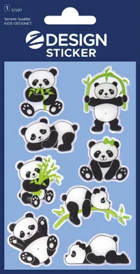 Zdjęcie produktu dla AVERY Zweckform 57297 AVERY Zweckform ZDesign KIDS Glossy-Sticker "Panda"