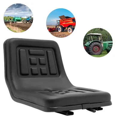 Produktbild von Traktor Sitz, verstellbares Schiebedesign, langlebiger Stahlrahmen, schwarz