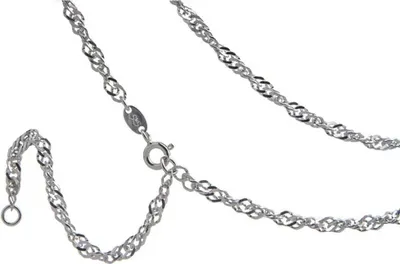 Produktbild von SILBERKETTEN STORE Bauchkette Singapur 3mm - 925 Silber, Länge wählbar von 65-110cm - 65cm